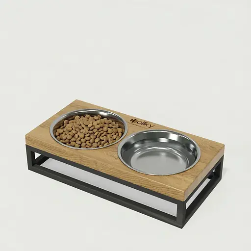 Hollky Base XS — миски на підставці для маленьких собак та котів (2 × 0,25 л)