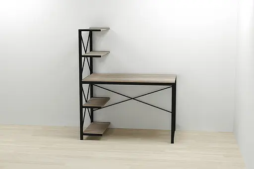 Компьютерный стол Ferrum-decor Джек 75x140x60 Черный ДСП Сонома Трюфель (FRD-104404) - фото 2