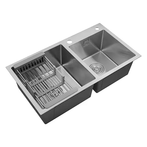 Кухонная мойка Kroner KRP Gebürstet - 7843ZHM (3,0/1,0 мм) (CV022805) - фото 4