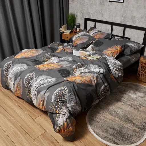 Пододеяльник Moon&Star Бязь Gold Люкс Mystic Feathers King Size 220x240 см - фото 3