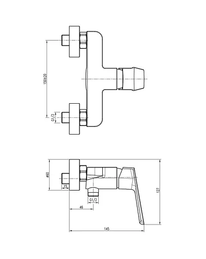 Змішувач для душа Topaz Lexi TL 21701-H57-W Білий - фото 5
