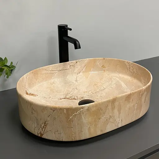 Умивальник VBI Verona 50 travertine glossy накладний VBI-011326 - фото 5