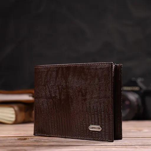 Мужской кожаный кошелек Canpellini 12.5х9.5х2 см acs0025638 - фото 6