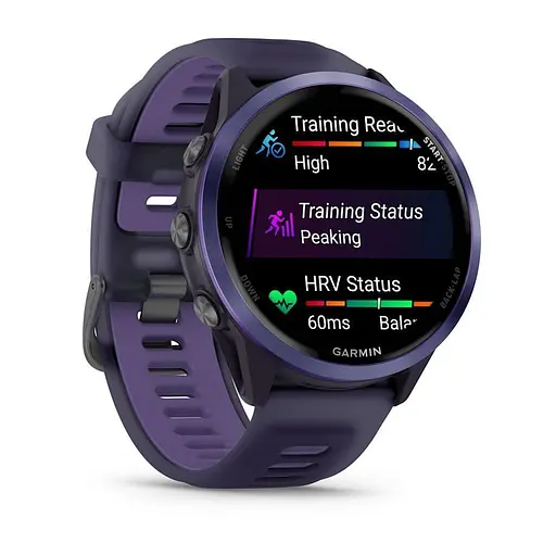 Смарт-часы Garmin Forerunner 570 (47 мм) алюминиевый безель индиго с ремешком цвета пурпурный королевский/индиго - фото 2