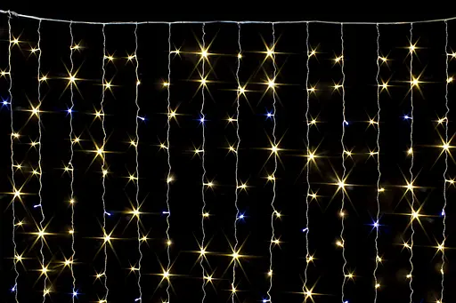 Гірлянда Штора 3х2 м на вікно Тепло-біла Laplandia 360 лампочок від мережі (ww.03.5Т.360+)