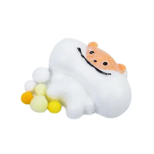 Іграшка хом’як, 8 см, антистрес, мішура, MS4633