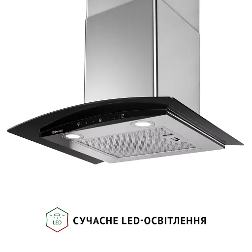 Вытяжка декоративная со стеклом PERFELLI GRASSI 6PWX INOX - фото 4