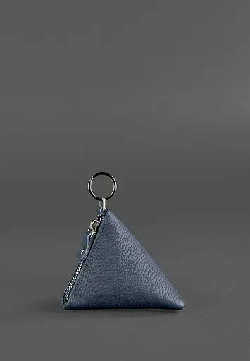 Шкіряна монетниця 2.0 Піраміда Синя - фото 1
