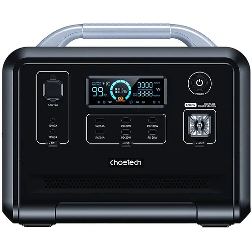 Зарядная станция Choetech BS005 1200Вт (960Вт/ч) AC, LiFePo4 LiFePo4, MPPT, UPS, USB-C PD100 Вт
