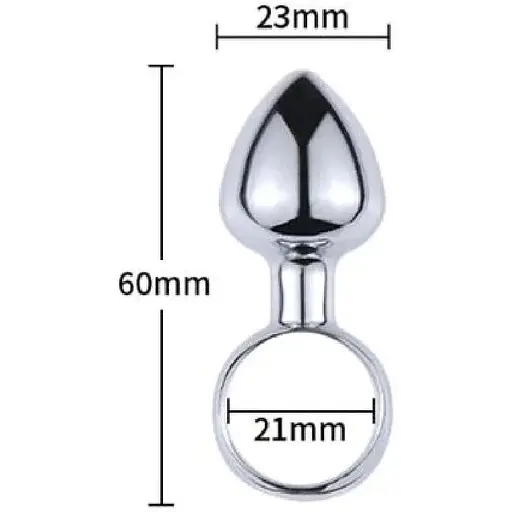 Сувенір-кільце анальна пробка SKN-MS37 (діаметр 2,3 см) - фото 2