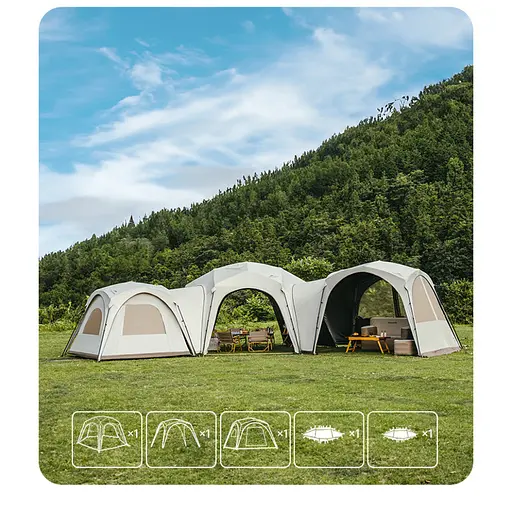 Тент для кемпінгу Naturehike CNK230WS014 (4.6х4.0м) Бежевий - фото 6