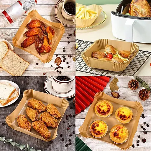 Одноразовые бумажные вкладыши для аэрофритюрницы A-Plus 200 мм × 45 мм термостойкие пищевая бумага - фото 5