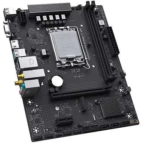 Материнская плата Maxsun LGA1700, Challenger B760M-F WIFI, B760, 2xDDR4, Int.Video(CPU), 3xSATA3, 1xPCI-E 16x 4.0, 1xPCI-E 1x, 1xM.2 4.0, RTL8 2xUSB3.2/4xUSB2.0, VGA/HDMI, WiFi5+BT4.2, ARGB sync, MicroATX (MS-Challenger B760M-F WIFI) - фото 2