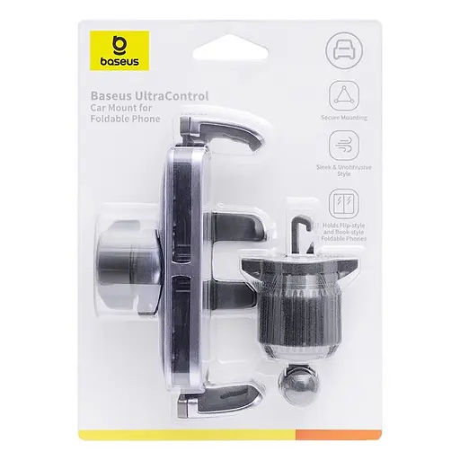 Держатель Baseus UltraControl Gravity Car Mount for Foldable Phone - фото 2