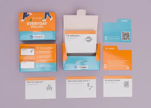 Настільна гра English Student Картки для вивчення английскої мови English Student Everyday English (укр.) (591225963) - фото 6