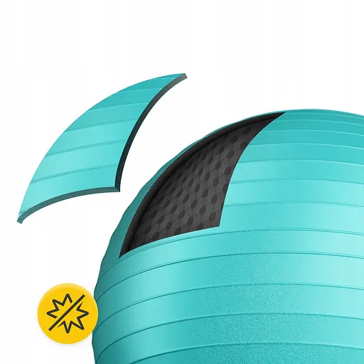 М'яч для фітнесу (фітбол) 4FIZJO 65 см Anti-Burst Mint (P-5905973404761) - фото 2