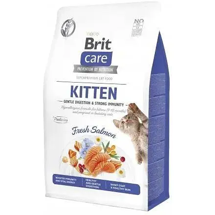 Сухий корм Brit Care Cat by Nutrition Kitten Gentle Digestion Immunity для котят с лососем 400 г - фото 1