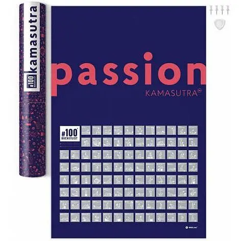 Скретч постер 1DEA.me #100 Bucketlist KAMASUTRA passion (13349)
