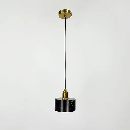 Латунний підвіс із чорним мармуровим плафоном Ø 15 см | Арт. SC 9/1 BK | Line F - фото 5