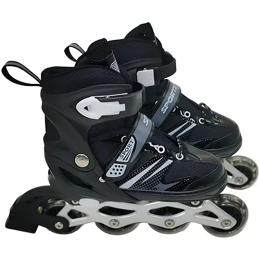 Ролики RS-0038 M (35-38) з підсвіткою чорні