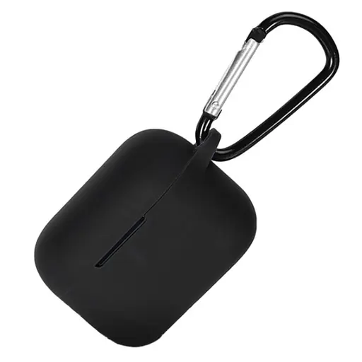 Чохол-накладка DK Silicone Candy Friendly з карабіном для Xiaomi QCY T10/T10 Pro/T11 (black) - фото 3