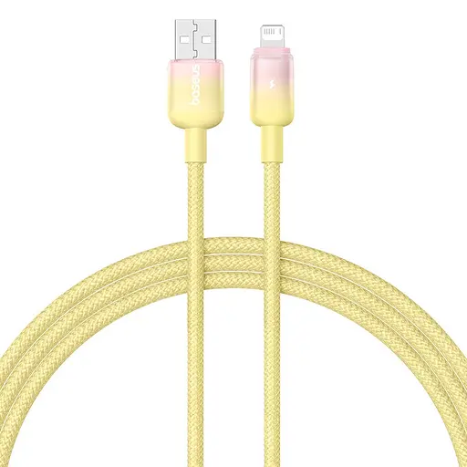 Дата кабель Baseus Discolor Series Fast Charging USB to Lightning 2.4A (1m) (P10374900) Custard Yellow
