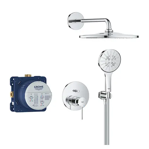 Душова система прихованого монтажу Grohe Essence з Rainshower Mono 310 25287000, Хром - фото 2