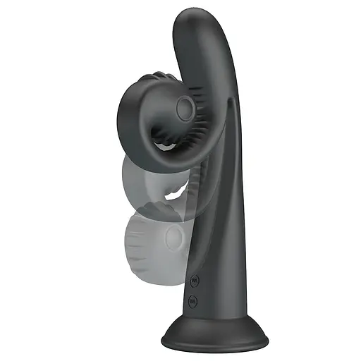 Вібратор Pretty Love Love Romance Selma Snail, 20 см (чорний) - фото 2