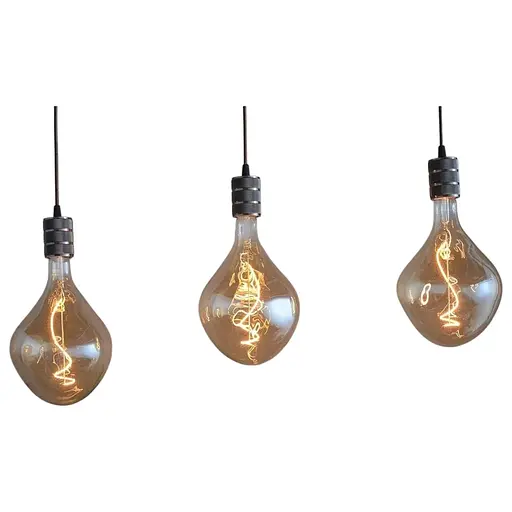 SD LUX E27 Урожайні світлодіодні лампи 5W Large Sprial XXL A165 Бурштиновий скляний підвісний світильник Декоративні