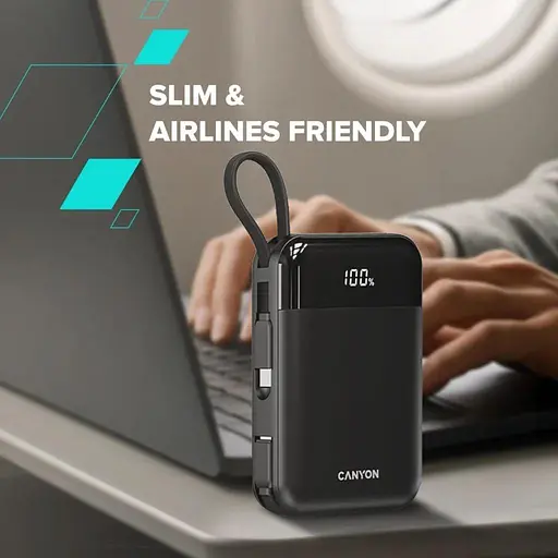 Павербанк Canyon OnPower Black 10 000 mAh / 22.5 Вт (CNS-CPB104B) - фото 9