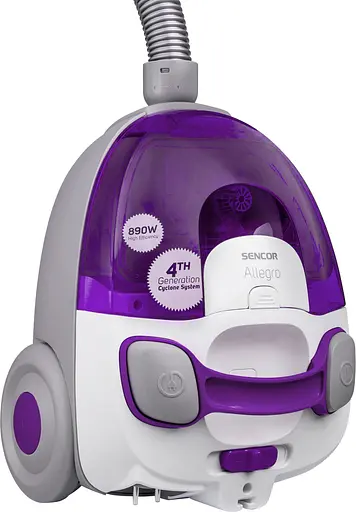 Пилосос Sencor контейнерний Allegro, 890Вт, конт пил -1.5л, НЕРА, фіолетово-сірий - фото 8