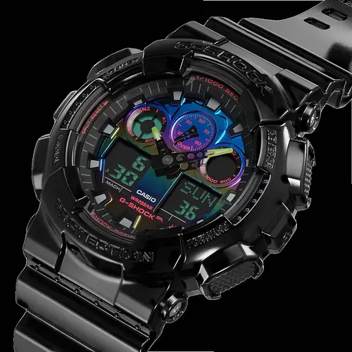 Годинник Casio G-Shock GA-100RGB-1AER Black - фото 2