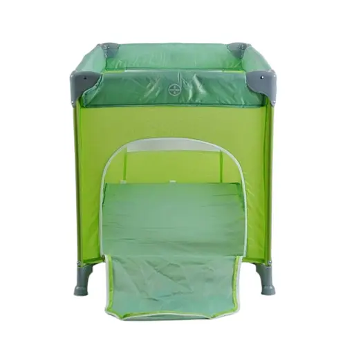 Манеж Toti T-04011 с системой быстрой сборки москитной, сеткой и колесами для легкого перемещения зеленый - фото 2