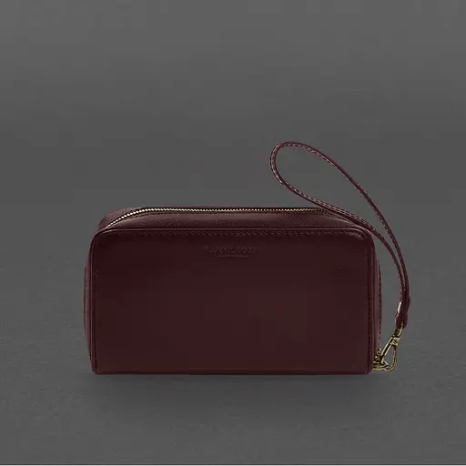 Кожаный клатч-купюрник 4.0 бордовый краст - фото 7