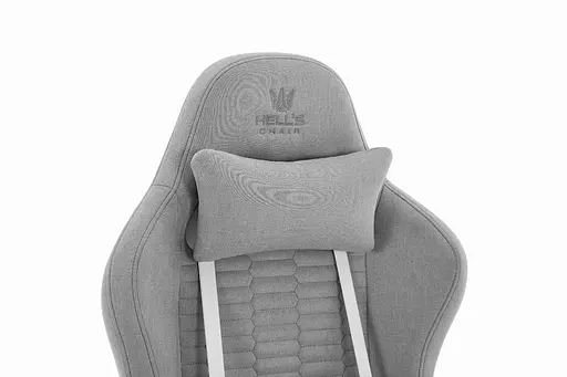 Компьютерное кресло Hell’s HC-2000 Grey-White тканевое - фото 6