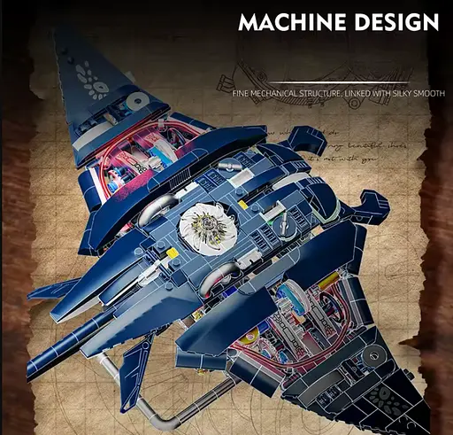 Конструктор скат MJI механічний двосторонній  риба  живий світ  966 деталей - фото 8