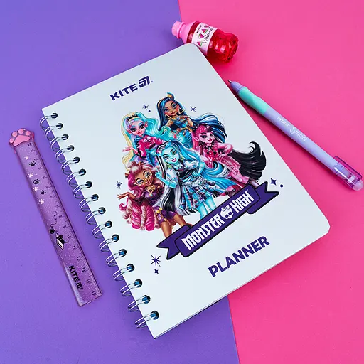 Щоденник шкільний Kite Monster High на спіралі тверда обкладинка (MH25-438) - фото 10