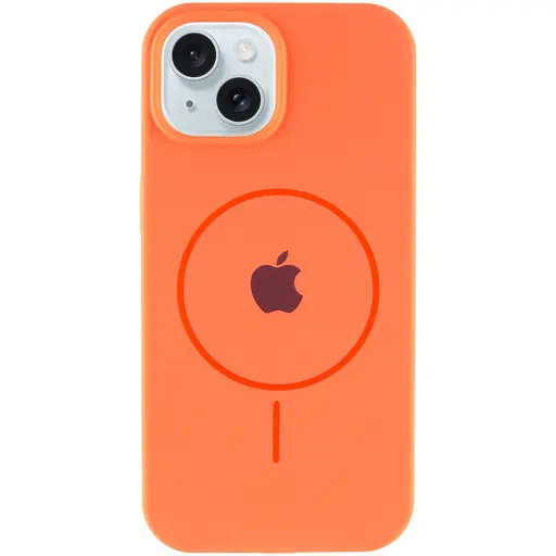 Чохол Epik Silicone Case Full Protective AA with MagSafe для Apple iPhone 15, 6.1 Помаранчевий/Papaya - фото 2