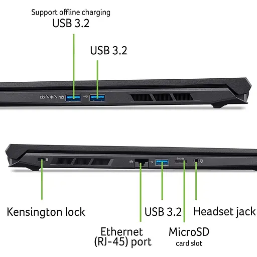 Ноутбук Acer Nitro V 16 ANV16-42 16" WUXGA IPS AMD R7-260 16GB F1TB NVD5070-8 Lin чорний - фото 2