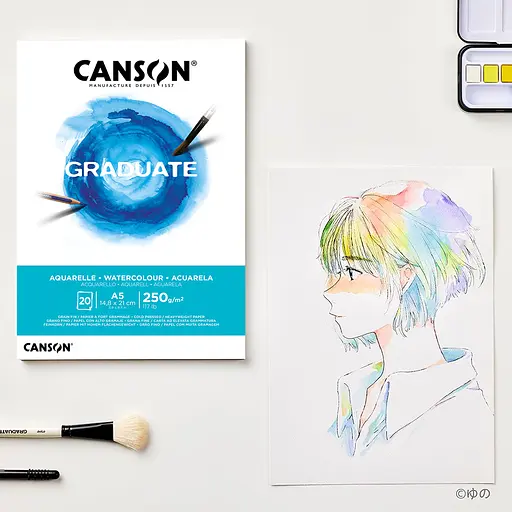 Склейка паперу для акварелі GRADUATE 250г/м2 20л середнє зерно Canson - фото 4