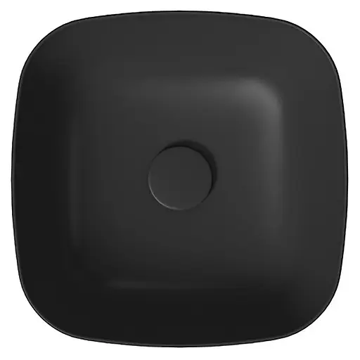 Умивальник на стільницю Cersanit Larga квадратний 38x38 антрацит матовий K677-012 - фото 2