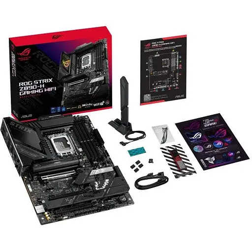 Материнська плата Asus Rog Strix Z890-H Gaming WIFI s1851 Z890 4xDDR5 M.2 HDMI DP Wi-Fi BT ATX - фото 2