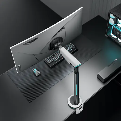 Кронштейн для монитора с RGB-подсветкой, регулировкой высоты, оборотом и наклоном ITech LDT96-C012 24-57" - фото 11