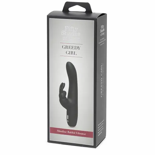 Вибратор-кролик Fifty Shades of Grey Greedy Girl Slimline 21.6 см черный - фото 6