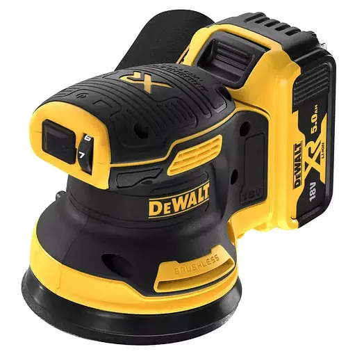 Аккумуляторная эксцентриковая шлифмашина DeWalt с АКБ и ЗУ DCW210P2 - фото 1
