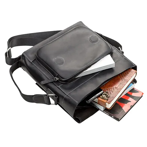 Чоловіча шкіряна сумка SHVIGEL 28х30х8 см sum0012486 - фото 3