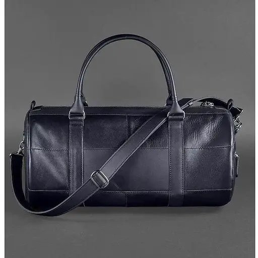 Шкіряна сумка Harper темно-синя краст - фото 1