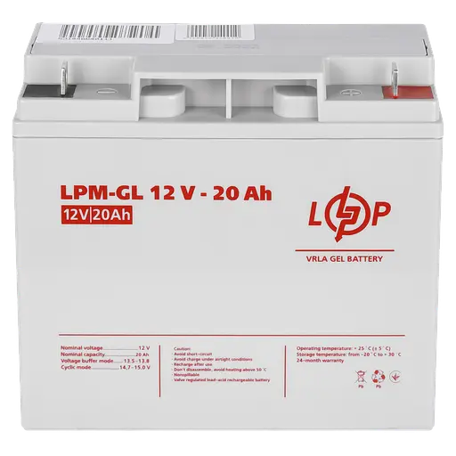 Аккумулятор гелевой LPM-GL 12V - 20 Ah - фото 3