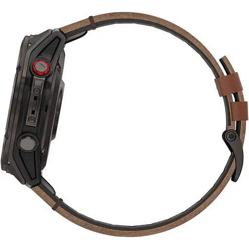 Смарт-часы Garmin Fenix 8 Pro AMOLED Sapphire 51 мм Carbon Gray DLC Titanium with Chestnut Leather Band 010-03199-40 (145033) - фото 4