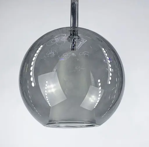 Підвісний світильник в ніжному відтінку плафону графіт Line.F Діаметр плафону 13 см - фото 4